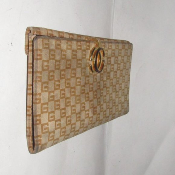 RARE Gucci Brown Square G Logo Print Suede Leather - Picture 3 of 12
